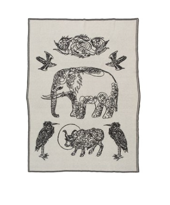 Elephant and Friends Throw