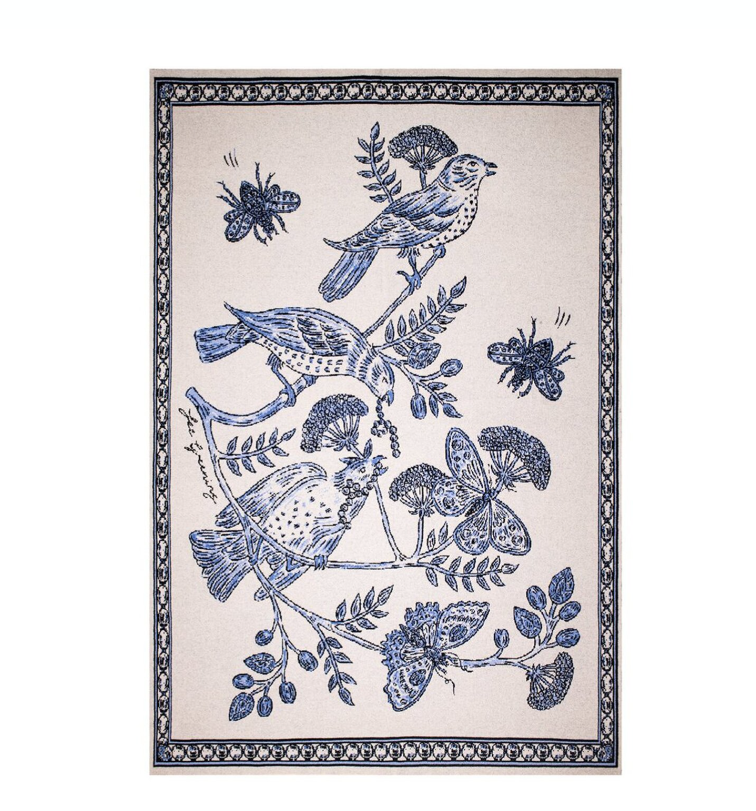 Fee Greening - Bluebirds Cashmere Throw