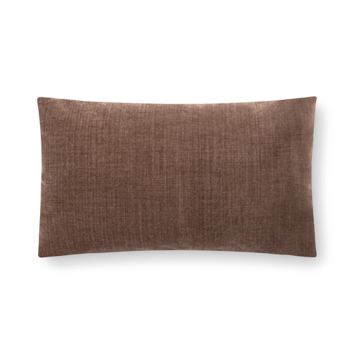 rigoletto velvet pillow (12 x 20" Lumbar, No Insert, peat) [2012-08-12x20-N] 