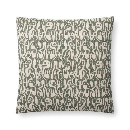 glyph pillow (18" Square, faded green, No Insert) [1055-04-18x18-N] 