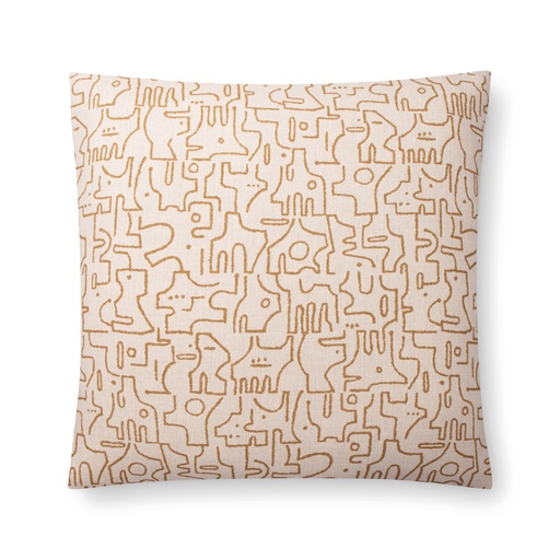 rune pillow (18" Square, toffee, No Insert) [1053-04-18x18-N] 
