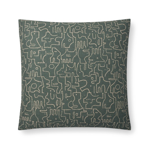 rune pillow (18" Square, evergreen negative, No Insert) [1053-08-18x18-N] 