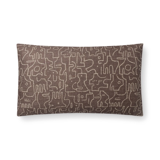rune pillow (12 x 20" Lumbar, charcoal, No Insert) [1053-06-12x20-N] 