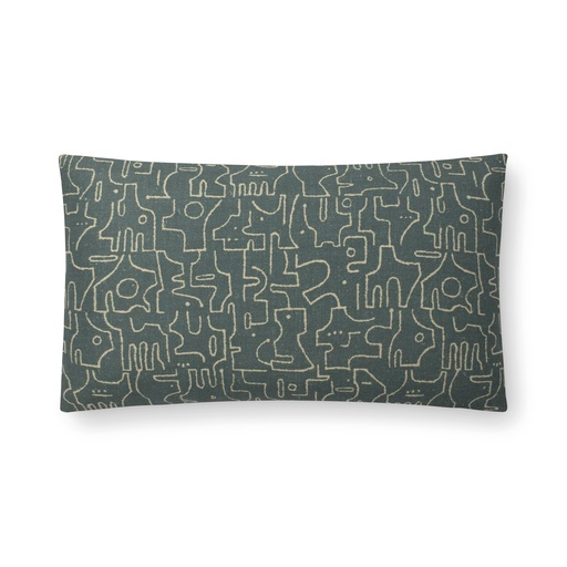 rune pillow (12 x 20" Lumbar, evergreen negative, No Insert) [1053-08-12x20-N] 